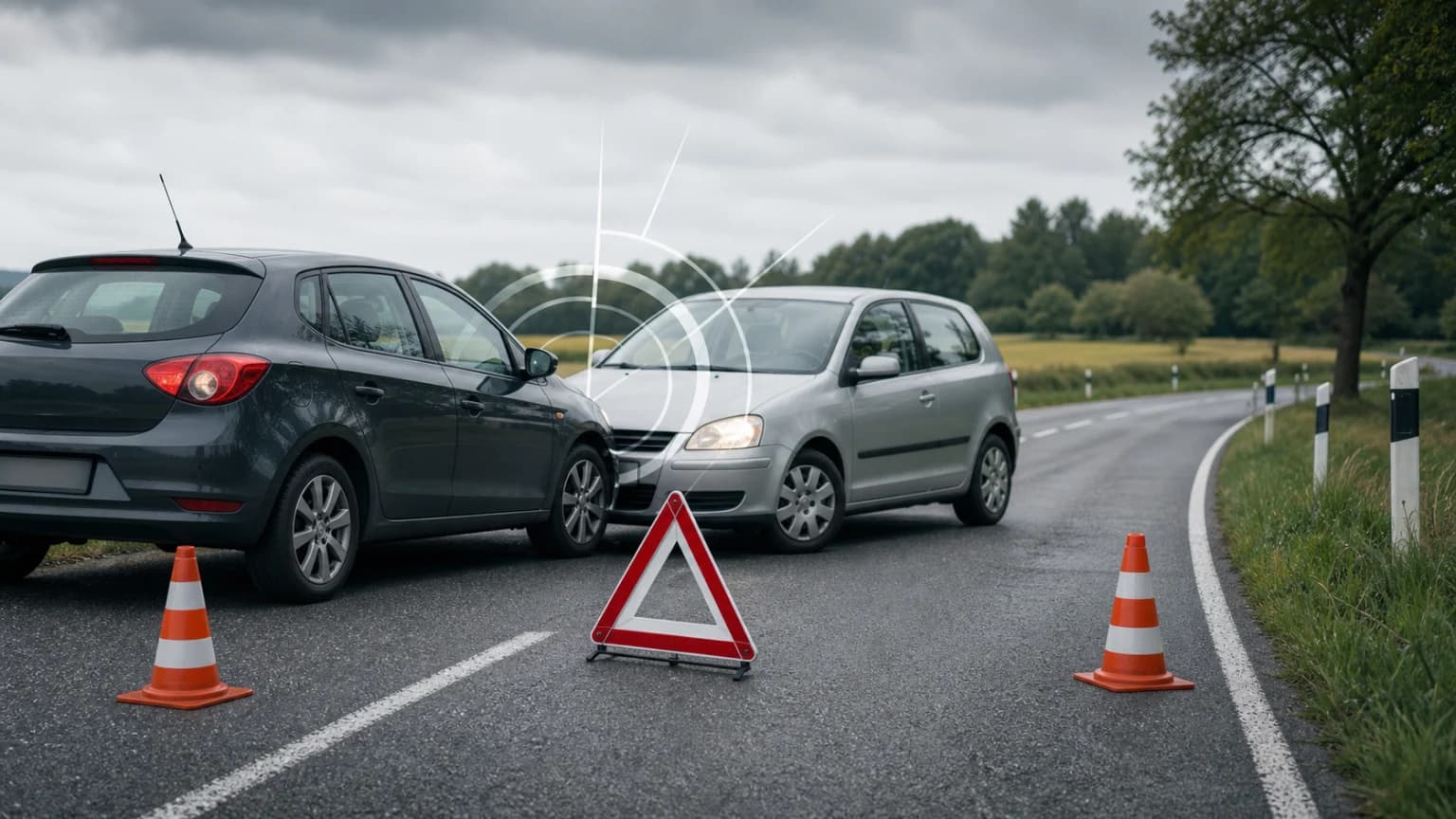 Leichte Verletzung bei Unfall im Parkplatzbereich eines Discounters